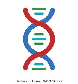 DNA Vector Flat Icon For Personal And Commercial Use.
