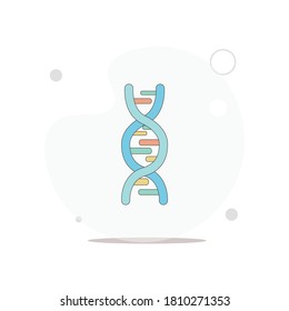 DNA vector flat illustration on white
