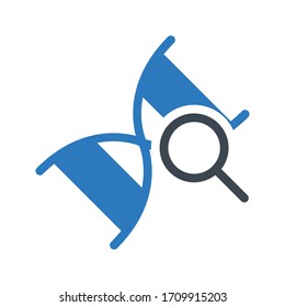 dna vector glyph color icon 