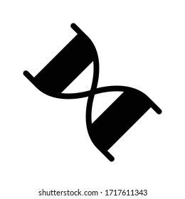 dna vector glyph flat icon 