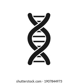 DNA vector icon. DNA black flat symbol isolated on white background. Vector illustration EPS 10