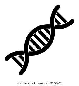 DNA vector icon - black illustration