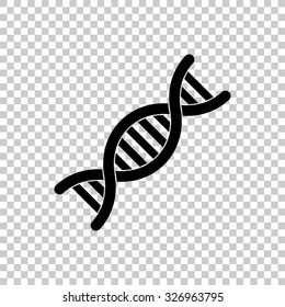 DNA vector icon - black illustration