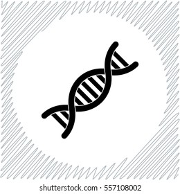 DNA vector icon - black  illustration