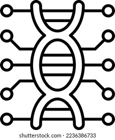 Icono vectorial de Adn. Se puede usar para imprimir, móviles y aplicaciones web.