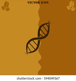 DNA vector  icon Coffee symbol background.