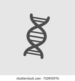 Dna vector icon eps10. Genetic symbol illustration.