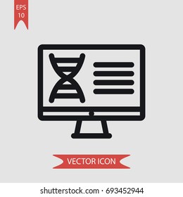 DNA vector icon, illustration symbol