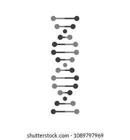 DNA vector icon isolated on white background
