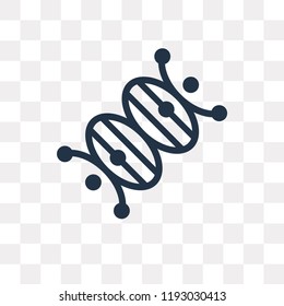 Dna vector icon isolated on transparent background, Dna transparency concept can be used web and mobile