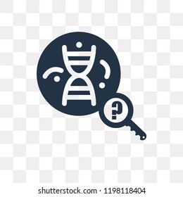 Dna vector icon isolated on transparent background, Dna transparency concept can be used web and mobile