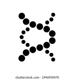 DNA vector icon, isolated on white background