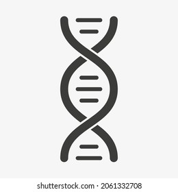DNA vector icon isolated on white background.