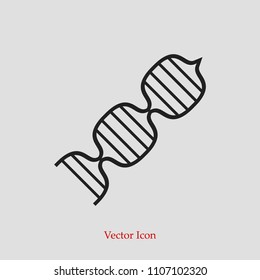 DNA vector icon, stock vector illustration flat design style