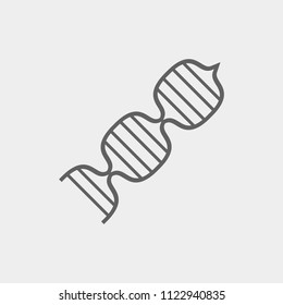 DNA vector icon. stock vector illustration flat design style.