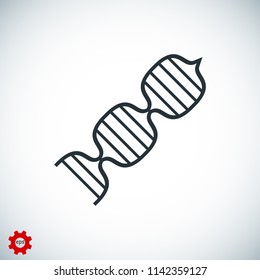 DNA vector icon, stock vector illustration flat design style