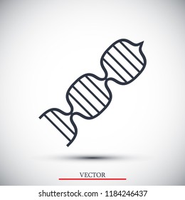 DNA vector icon, stock vector illustration flat design style