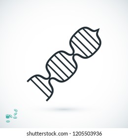 DNA vector icon, stock vector illustration flat design style