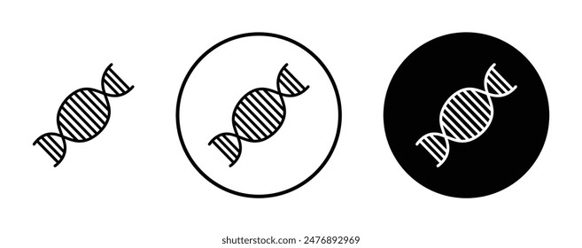 DNA vector icon symbol in flat style.