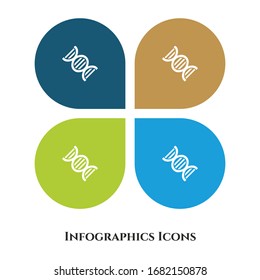 DNA Vektorillustration Illustration Symbol für jeden Zweck. Einzeln auf 4 verschiedenen Hintergründen.