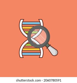 Ilustración del vector del ADN sobre un fondo transparente. Símbolos de calidad premium. Icono de color plano de línea vectorial para el concepto y el diseño gráfico.