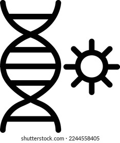 DNA Vector illustration on a transparent background. Premium quality symmbols. Thin line vector icons for concept and graphic design.