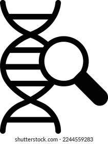 DNA Vector illustration on a transparent background. Premium quality symmbols. Glyphs vector icons for concept and graphic design.