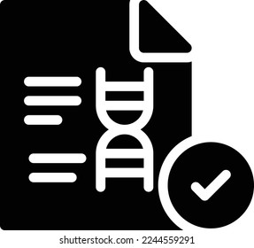 DNA Vector illustration on a transparent background. Premium quality symmbols. Glyphs vector icons for concept and graphic design.