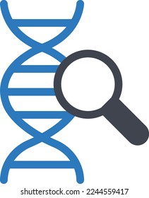 DNA Vector illustration on a transparent background. Premium quality symmbols. Glyphs vector icons for concept and graphic design.
