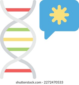 DNA Vector illustration on a transparent background. Premium quality symmbols. Line Color vector icons for concept and graphic design.