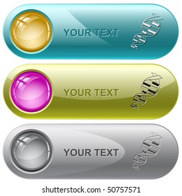 DNA. Vector internet buttons.