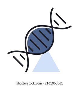 DNA vector isolated icon. Medicine and healthcare, medical support sign. Graph symbol for medical web site and apps design, logo, app, UI
