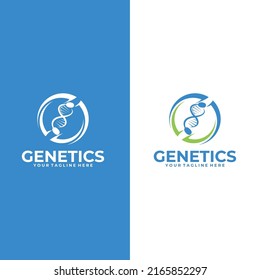 DNA vector logo collection. dna care logo designs simple modern for medical service