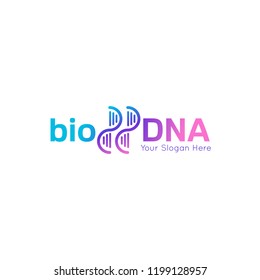 DNA vector logo design template. Modern medical logotype. Laboratory science icon symbol