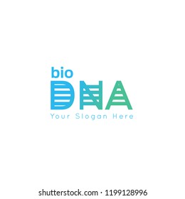 DNA vector logo design template. Modern medical logotype. Laboratory science icon symbol