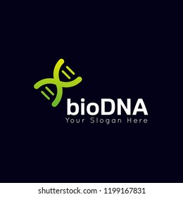 DNA vector logo design template. Modern medical logotype. Laboratory science icon symbol
