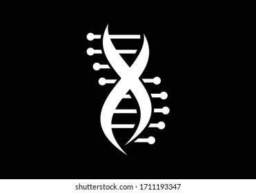 DNA vector logo design template. Genetics Vector Design