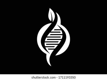 DNA Vector Logo Design Template. Genetics Vector Design