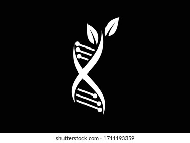 DNA vector logo design template. Genetics Vector Design