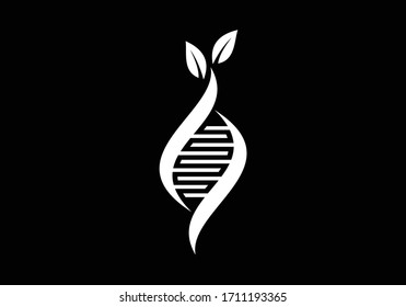 DNA vector logo design template. Genetics Vector Design