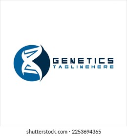 DNA vector logo design template. modern medical logotype. laboratory science icon symbol.