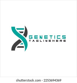 plantilla de diseño del logotipo del vector del ADN. logotipo médico moderno. símbolo de icono de laboratorio.