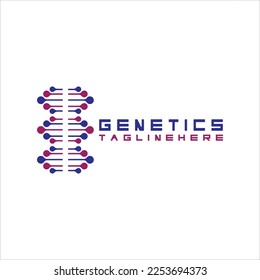 DNA vector logo design template. modern medical logotype. laboratory science icon symbol.