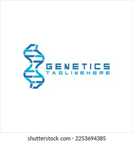 DNA vector logo design template. modern medical logotype. laboratory science icon symbol.