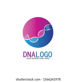 DNA vector logo design template.modern medical logotype.laboratory science icon symbol.colorful pharmacology sign-vector