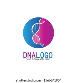 DNA vector logo design template.modern medical logotype.laboratory science icon symbol.colorful pharmacology sign-vector