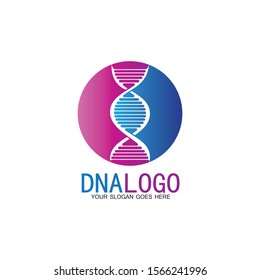 DNA vector logo design template.modern medical logotype.laboratory science icon symbol.colorful pharmacology sign-vector