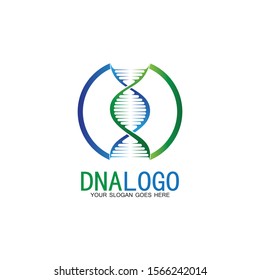 DNA vector logo design template.modern medical logotype.laboratory science icon symbol.colorful pharmacology sign-vector