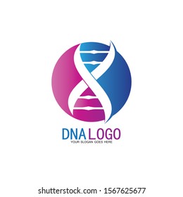DNA vector logo design template.modern medical logotype.laboratory science icon symbol.colorful pharmacology sign-vector