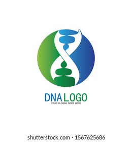 DNA vector logo design template.modern medical logotype.laboratory science icon symbol.colorful pharmacology sign-vector